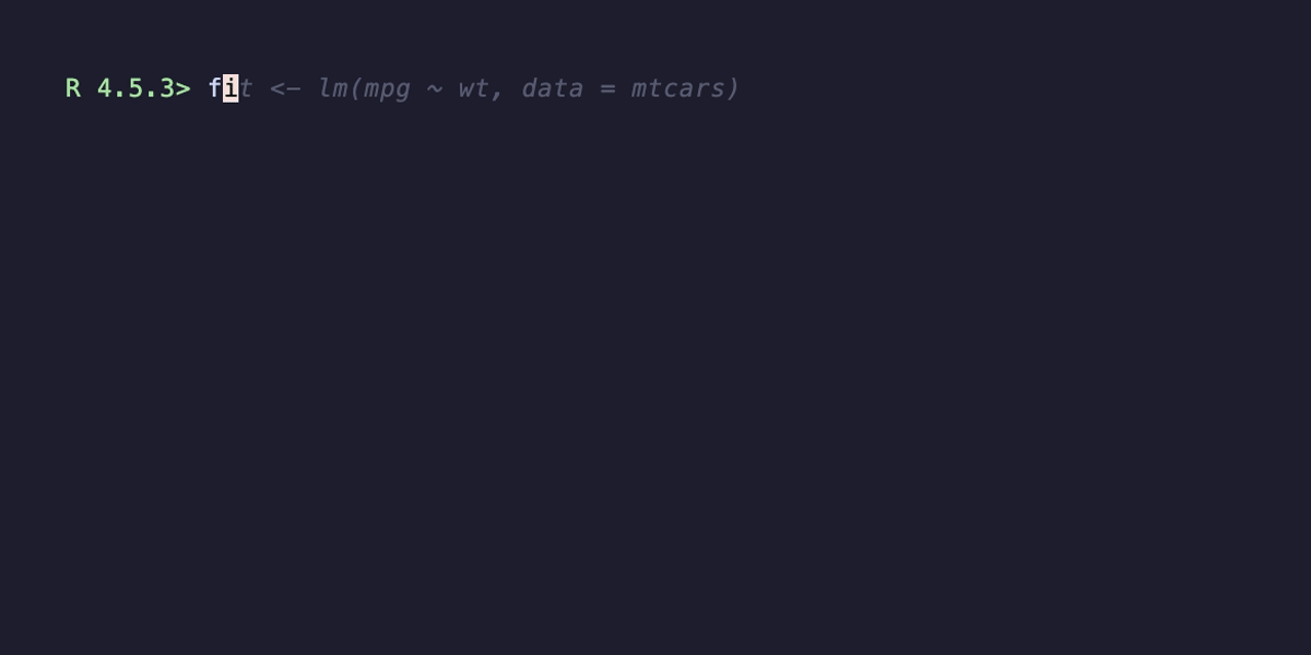 Same recording with per-line typing-speed jitter applied — each line types at a slightly different cadence.